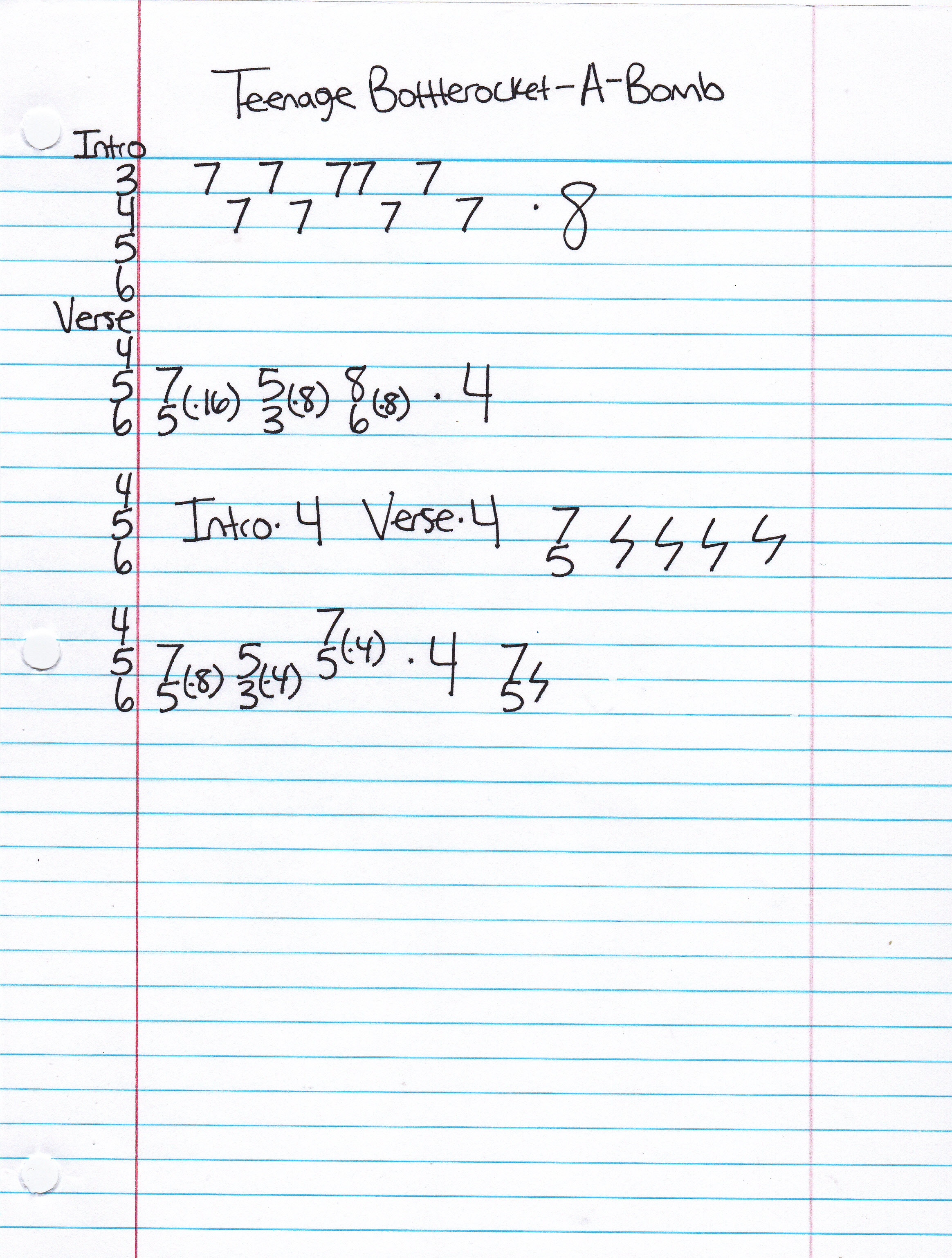 High quality guitar tab for A-Bomb by Teenage Bottlerocket off of the album A-Bomb EP. ***Complete and accurate guitar tab!***